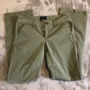 AEO Olive Green Kick bootcut pants